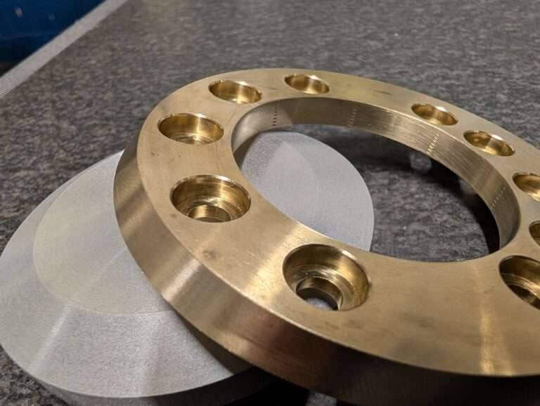 Custom aluminium bronze triple offset valve disc seat from Richard Miles