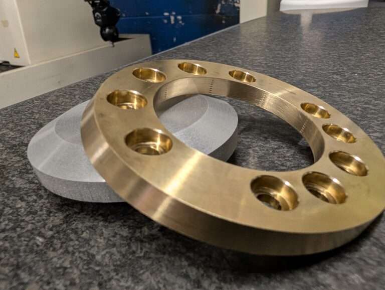Custom aluminium bronze triple offset valve disc seat from Richard Miles