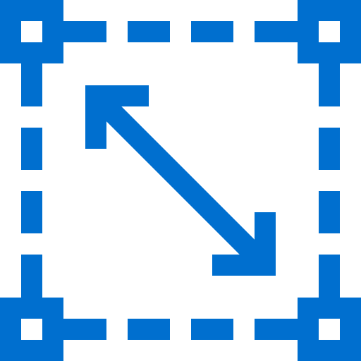 wide range of size options icon